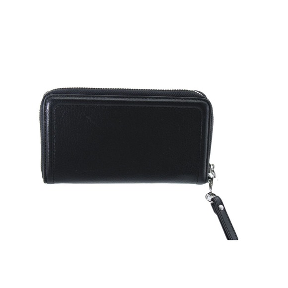 Michael Kors‎ 2019 Fulton Large Flat Leather Phone Case Wristlet (Black/Silver)
